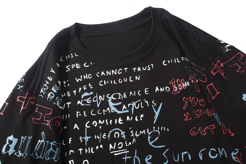 Men's Hip-Hop Style Graffiti Printed T-Shirt