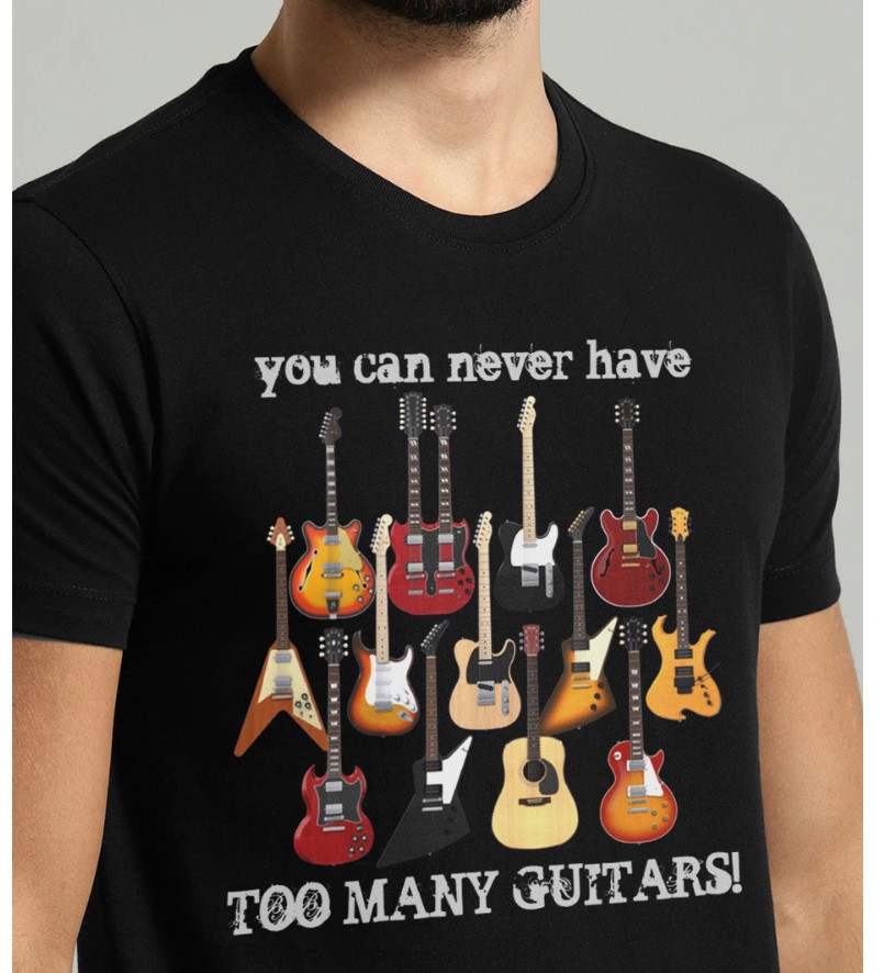 Men's Never Too Many Guitars T-Shirt