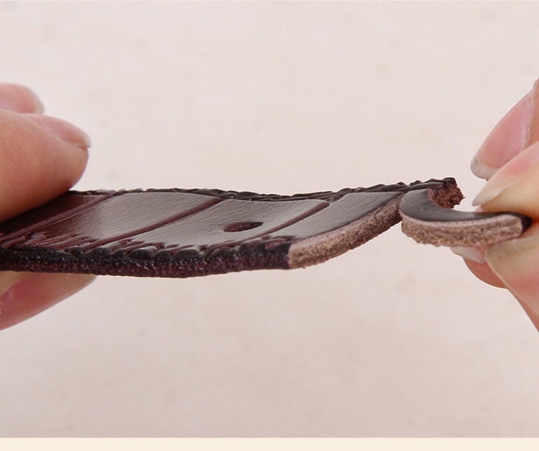 Leather Belt with Metal Buckle for Women