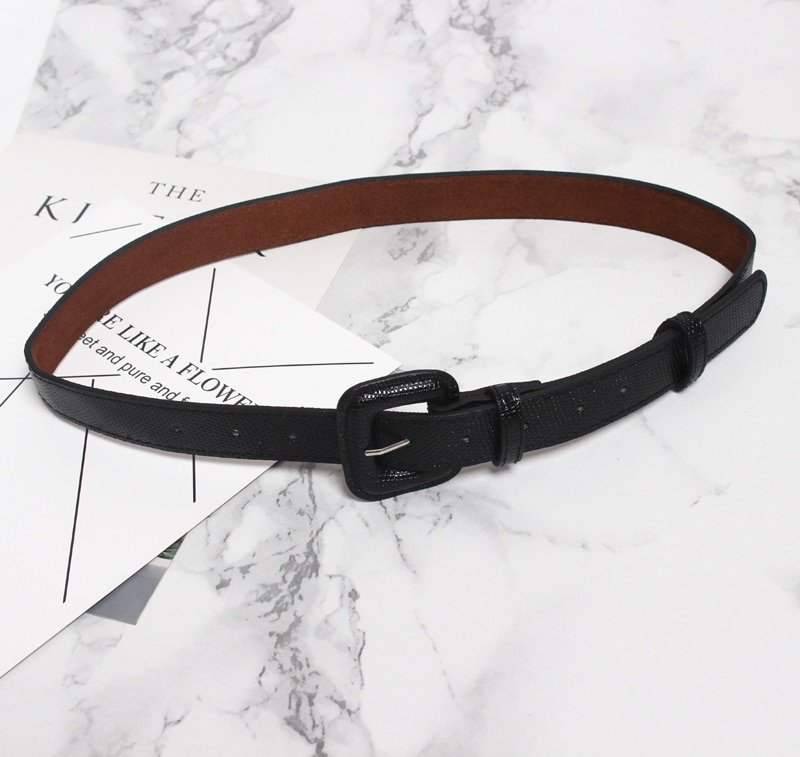 PU Leather Square Buckle Belt