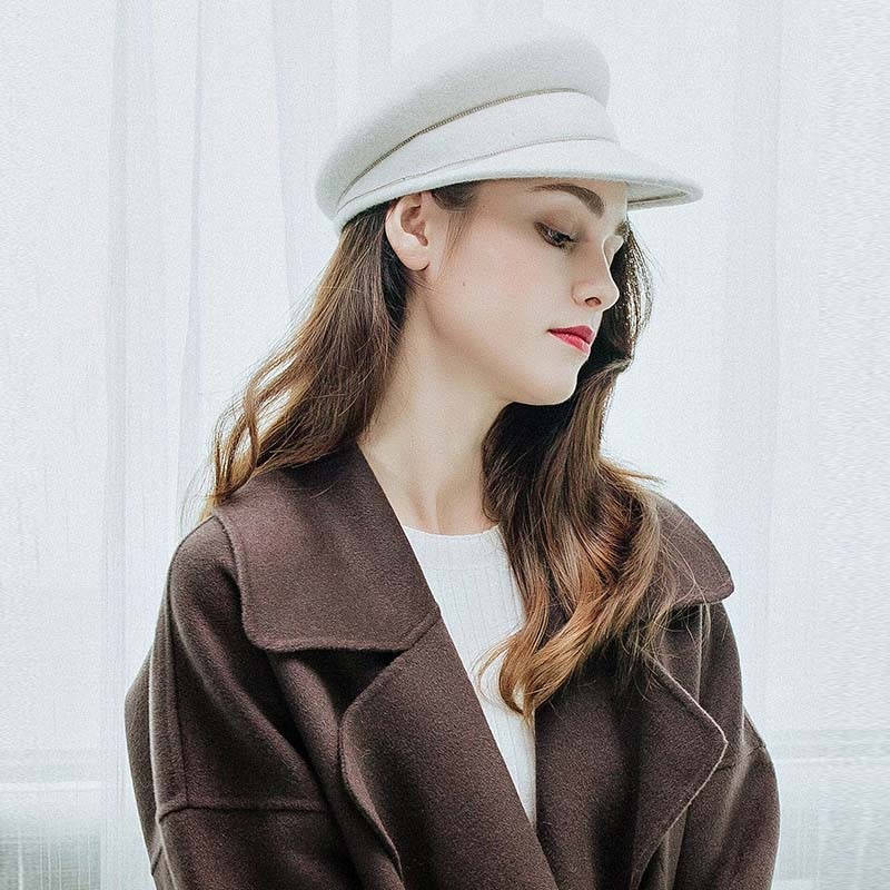 Women's Warm Wool Newspaper Hat