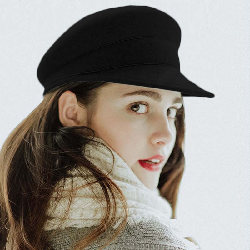 Women's Warm Wool Newspaper Hat