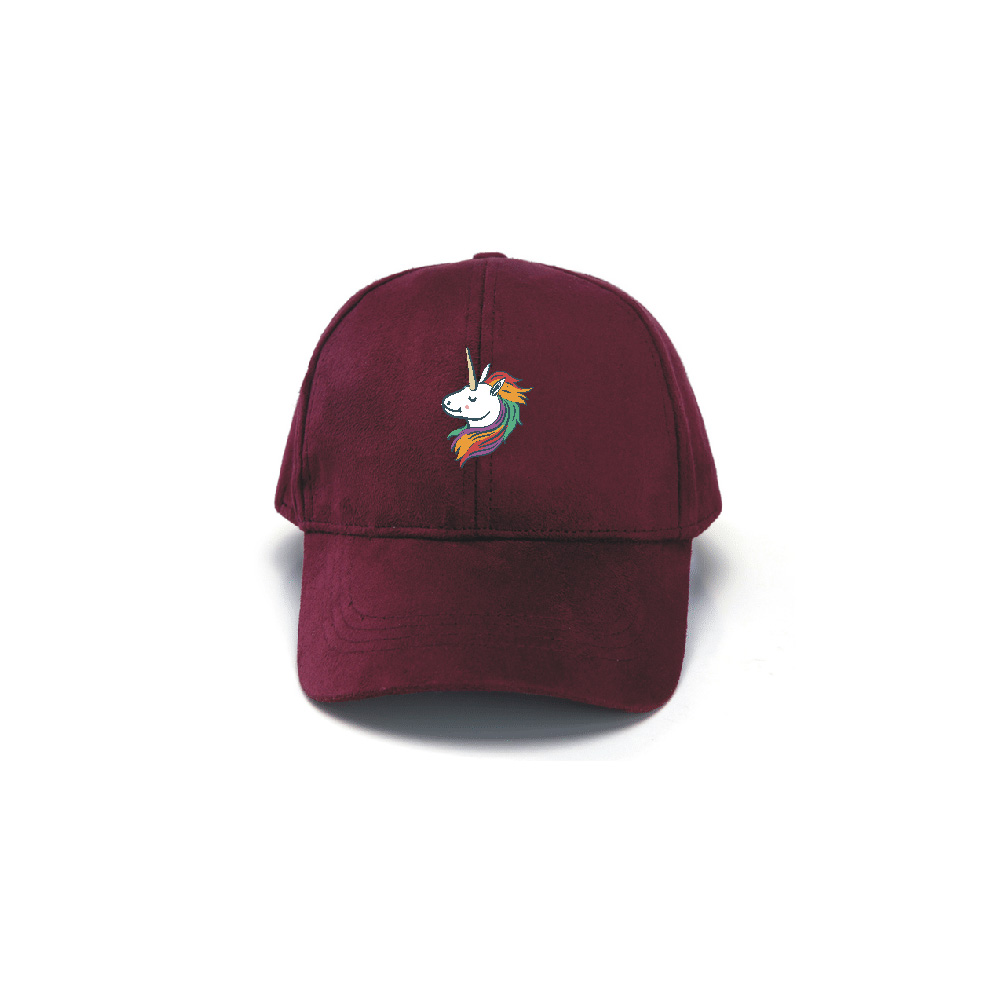Unicorn Embroidered Suede Women's Cap