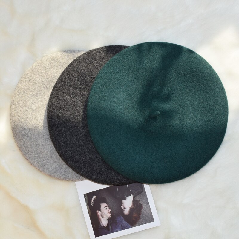 Women's Solid Color Wool Beret
