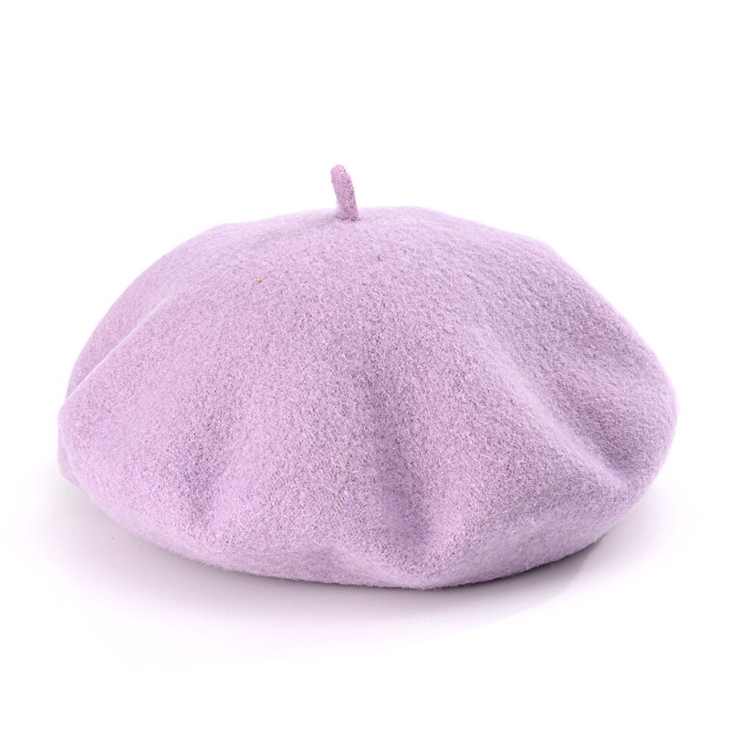 Women's Solid Color Wool Beret
