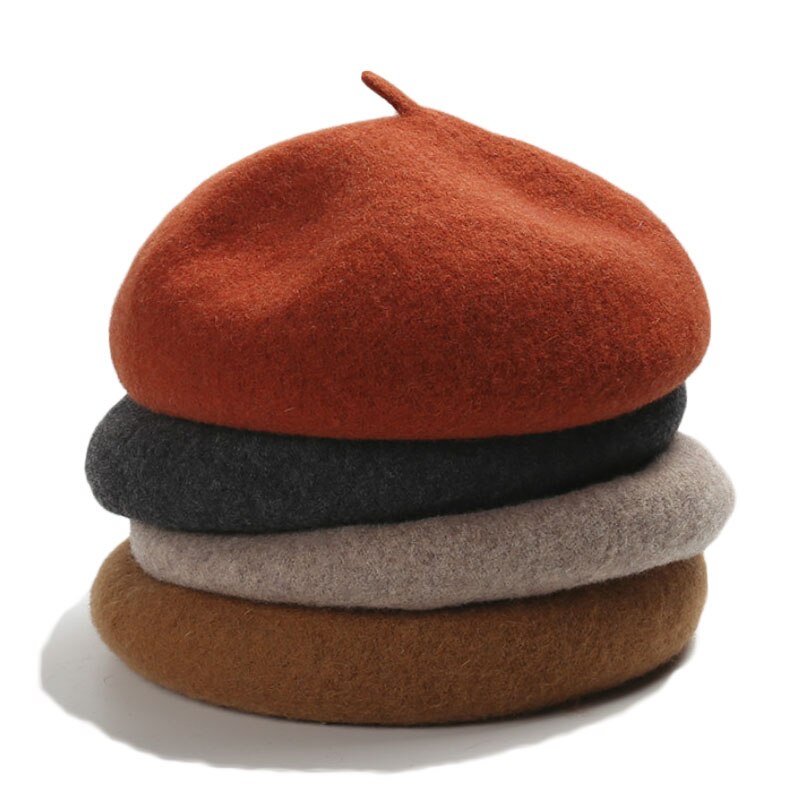 Women's Solid Color Wool Beret