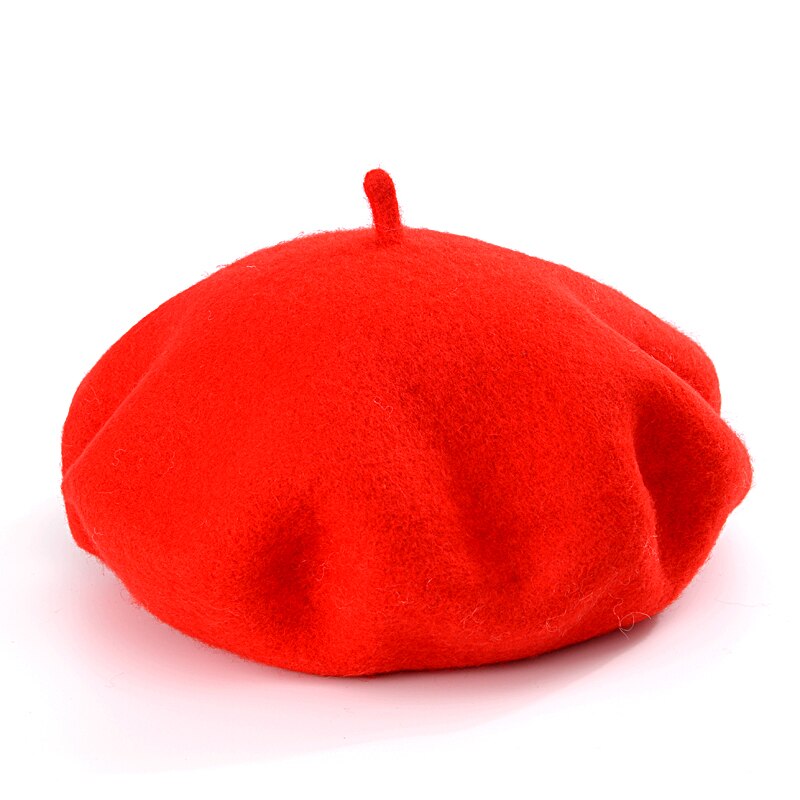 Women's Solid Color Wool Beret