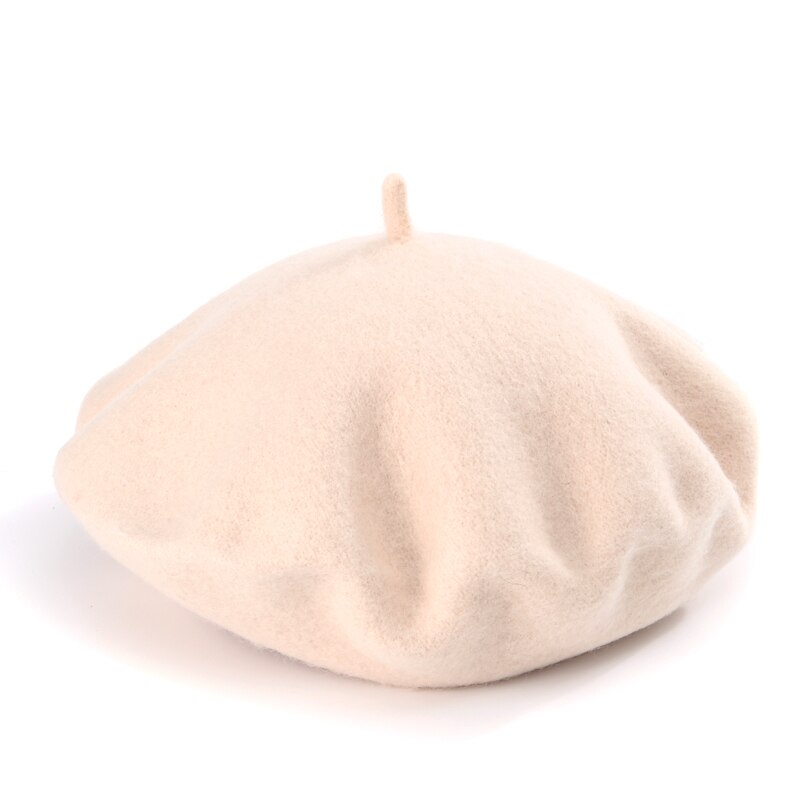 Women's Solid Color Wool Beret