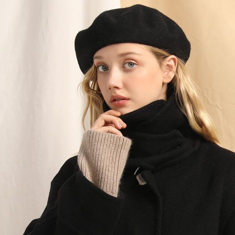 Women's Solid Color Wool Beret