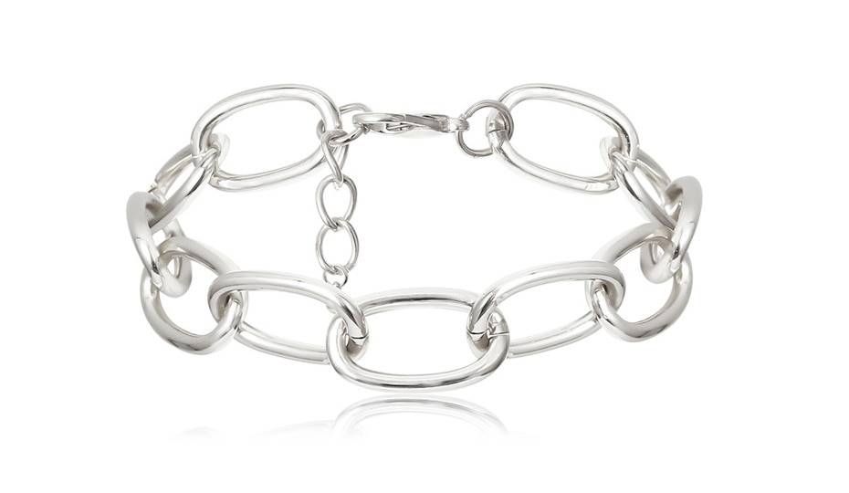 Curb Cuban Chain Bracelets Set for Women, 4 Pcs