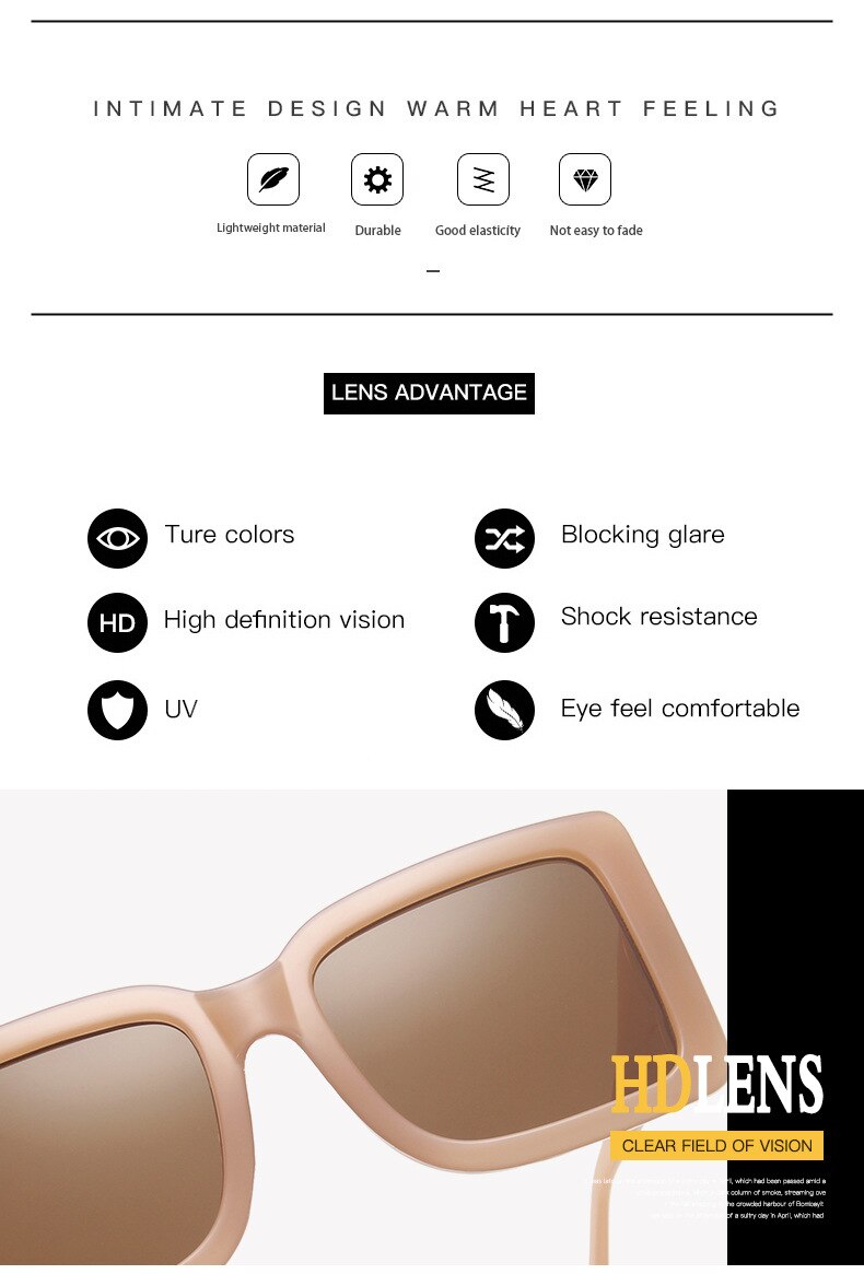 Women's Modern Design Square Sunglasses