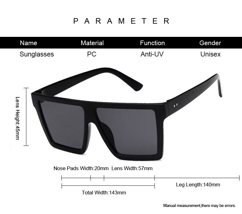 Women's Vintage Oversized Square Sunglasses