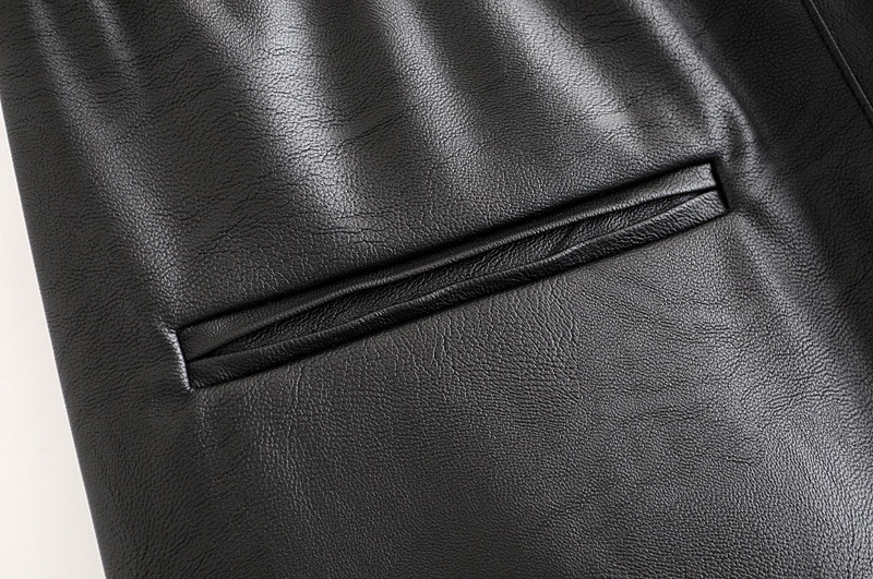 Women's Black PU Leather Pants