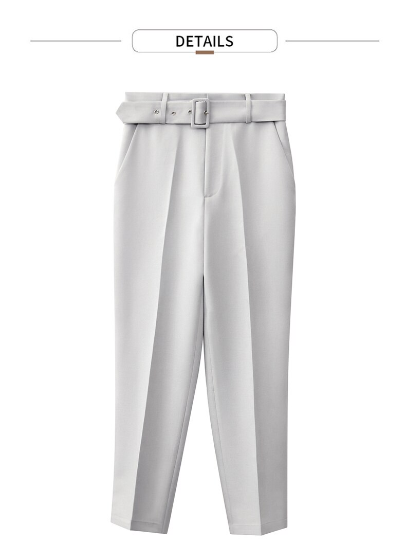 Women's Straight Belt Trousers Women's Straight Belt Trousers