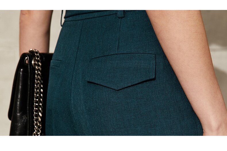 Women's Straight Belt Trousers Women's Straight Belt Trousers