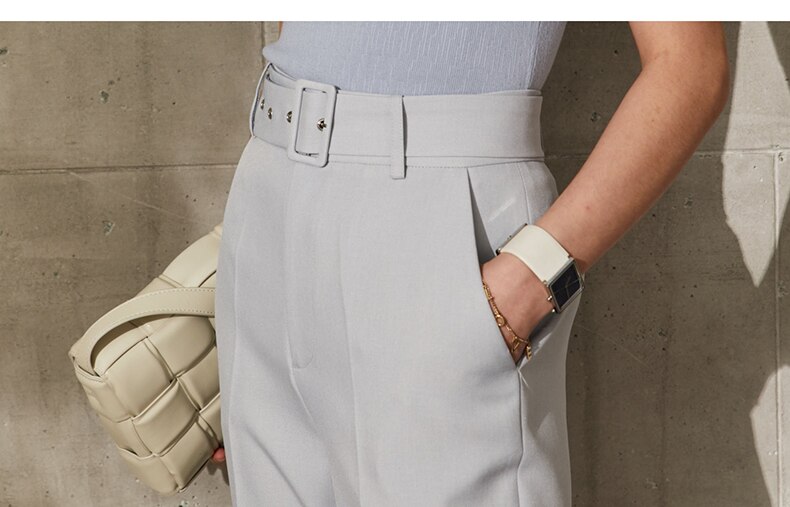 Women's Straight Belt Trousers Women's Straight Belt Trousers