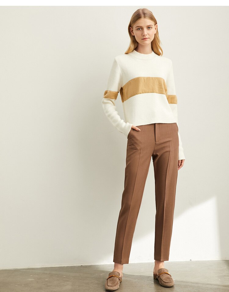 Women's High Waist Suit Trousers