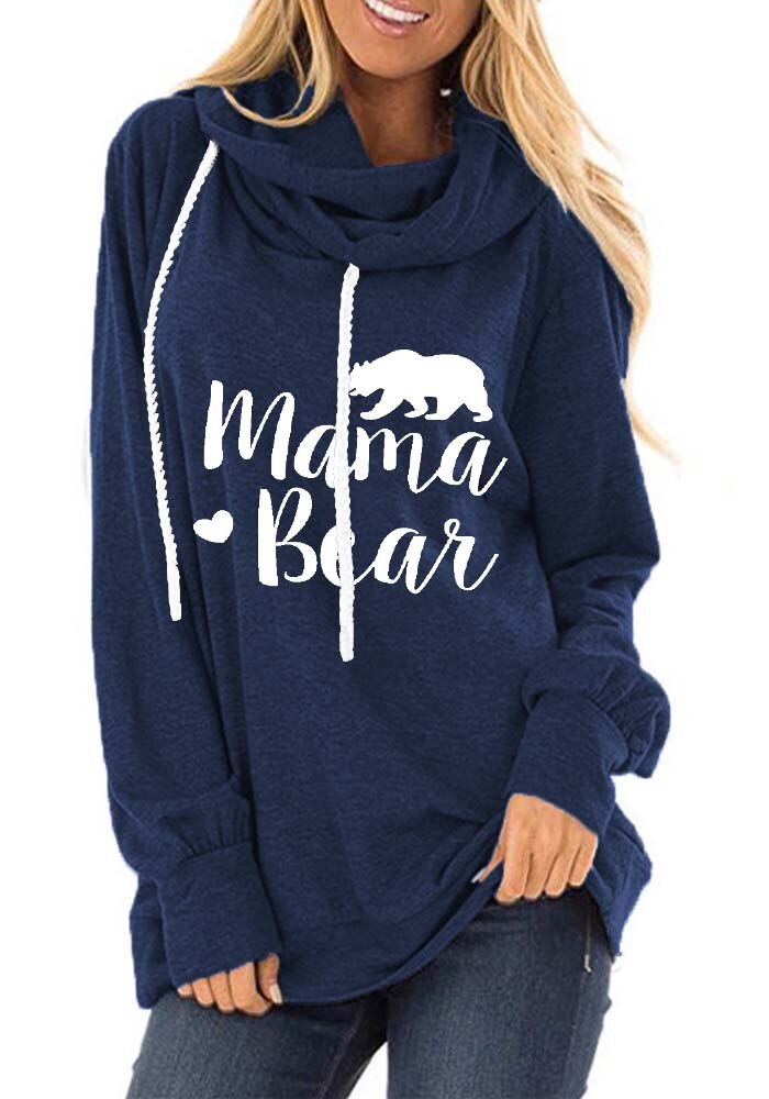 Women's Mamma Bear Printed Hoodie