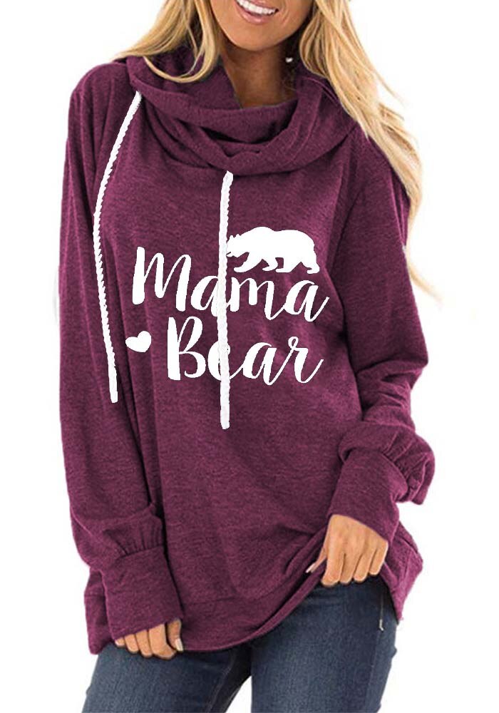 Women's Mamma Bear Printed Hoodie