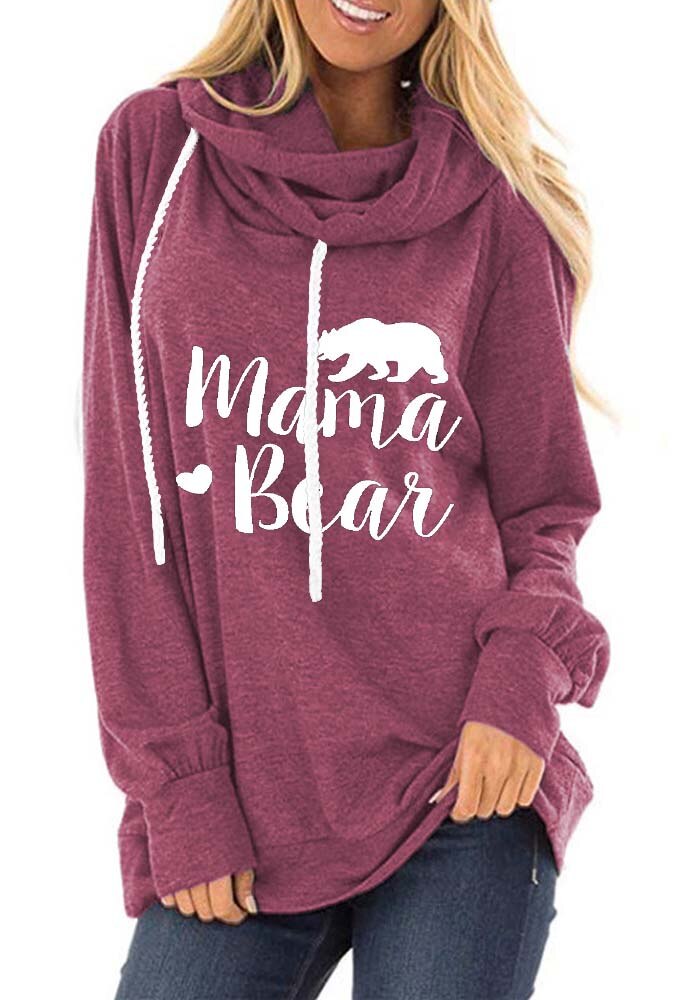Women's Mamma Bear Printed Hoodie