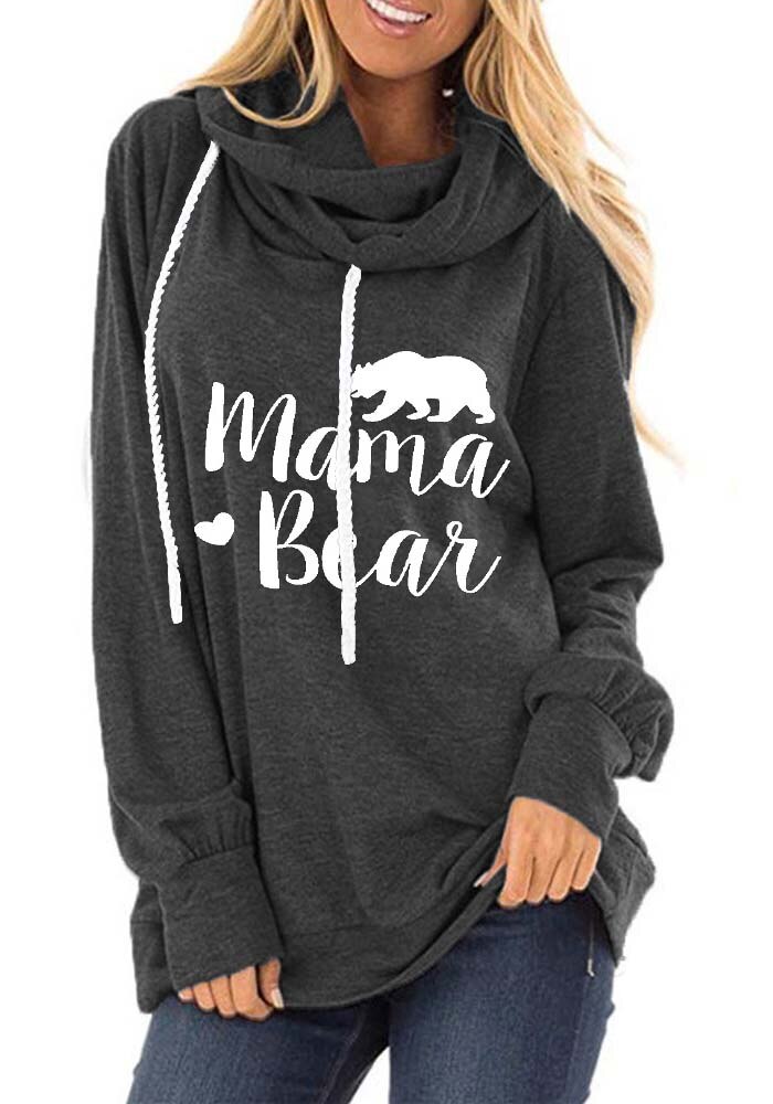 Women's Mamma Bear Printed Hoodie