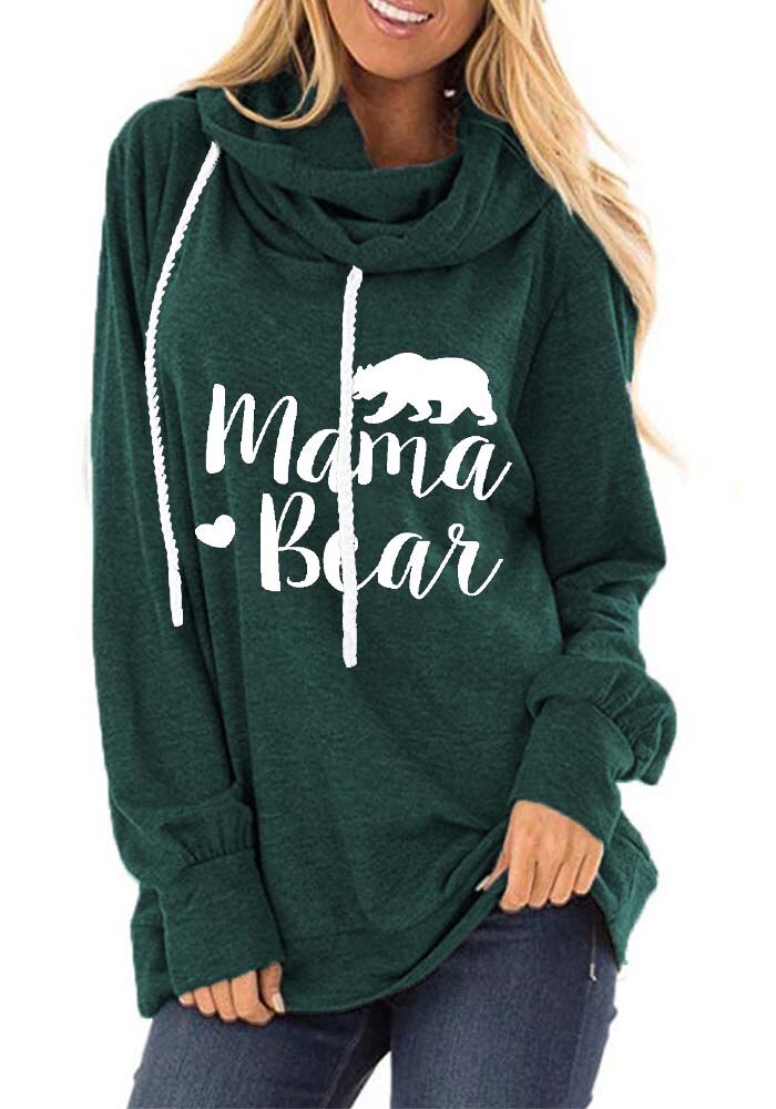 Women's Mamma Bear Printed Hoodie