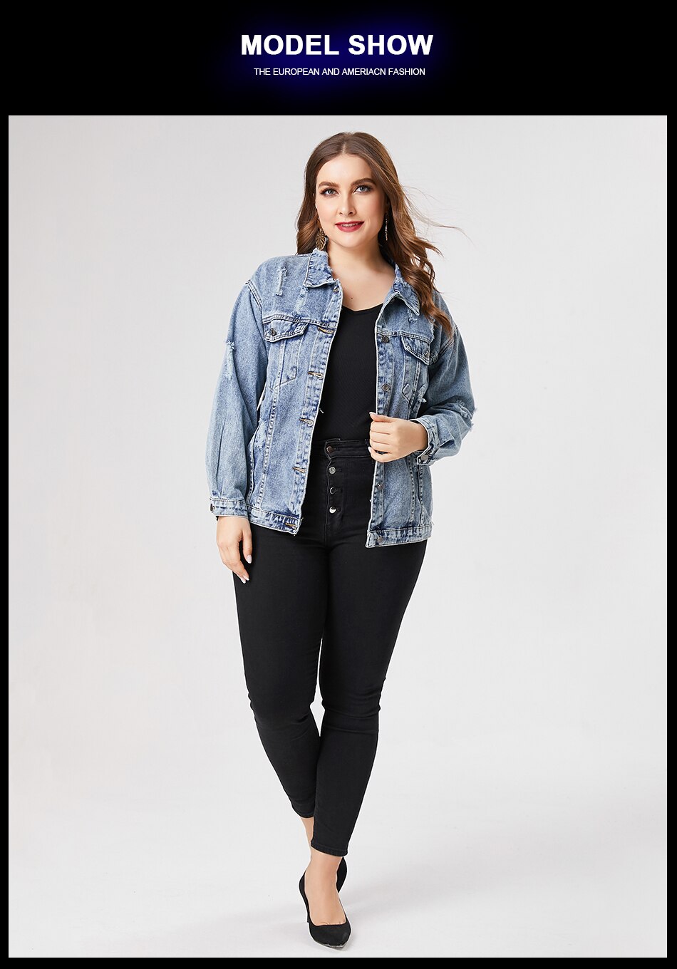 Plus Size Denim Jacket