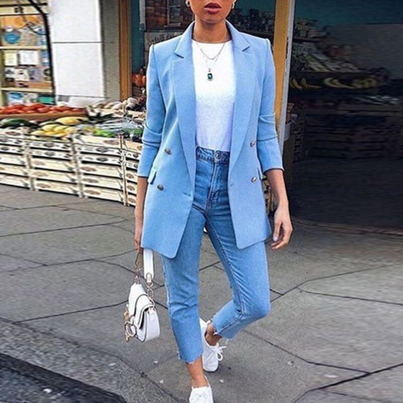 Women's Colorful Autumn Long Sleeve Blazer