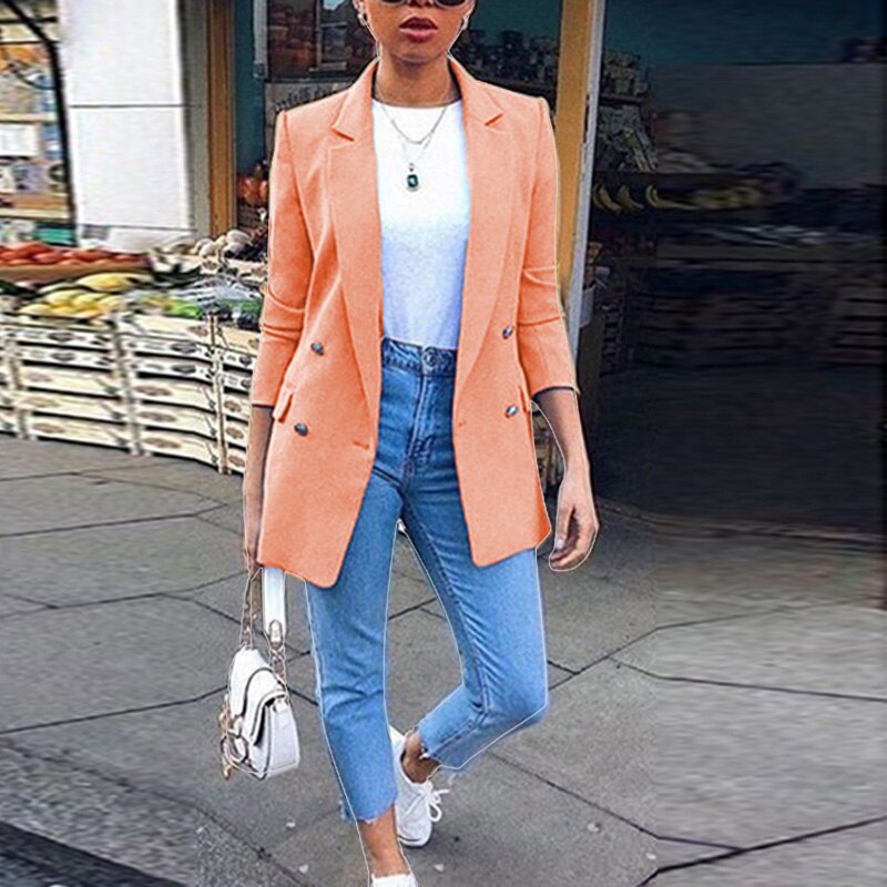 Women's Colorful Autumn Long Sleeve Blazer