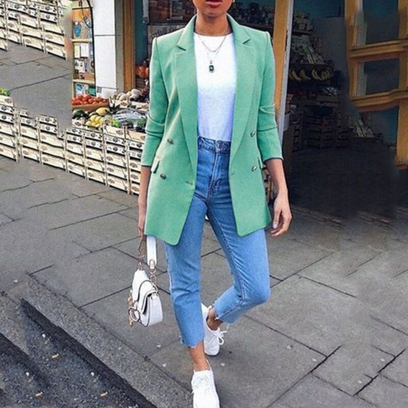 Women's Colorful Autumn Long Sleeve Blazer