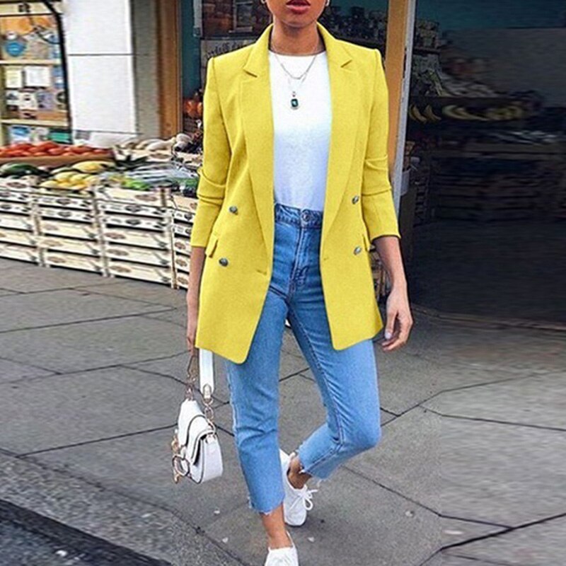 Women's Colorful Autumn Long Sleeve Blazer