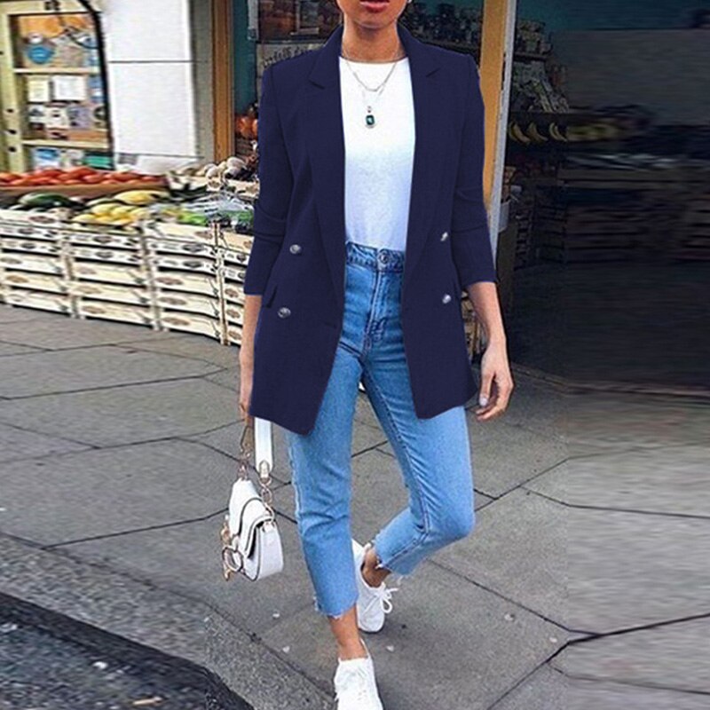 Women's Colorful Autumn Long Sleeve Blazer