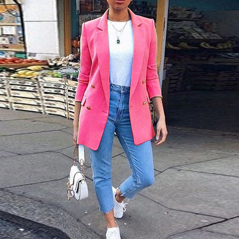 Women's Colorful Autumn Long Sleeve Blazer