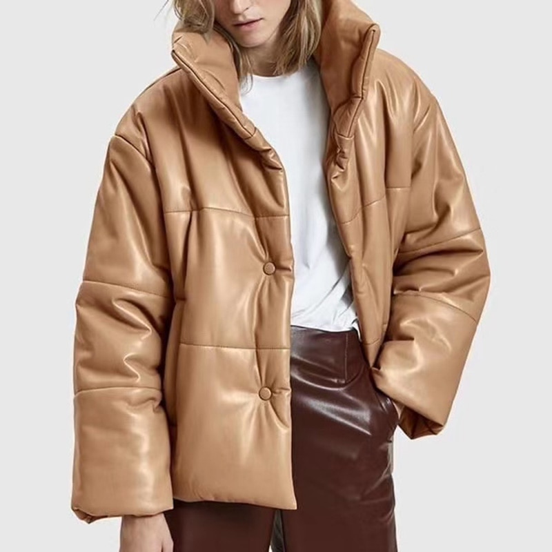 Women's PU Leather Parka Women's PU Leather Parka
