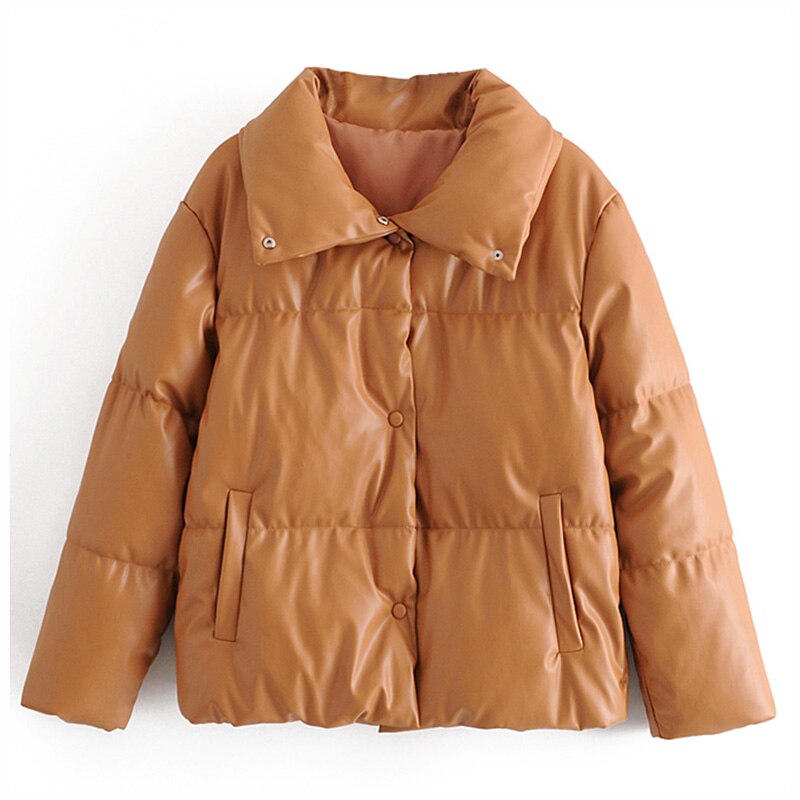 Women's PU Leather Parka Women's PU Leather Parka