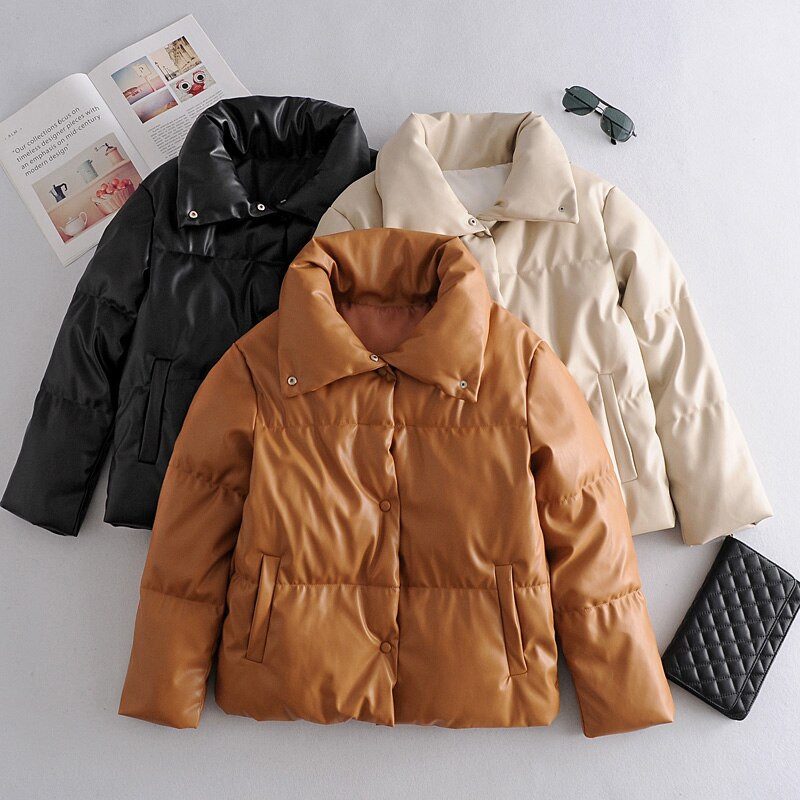 Women's PU Leather Parka Women's PU Leather Parka