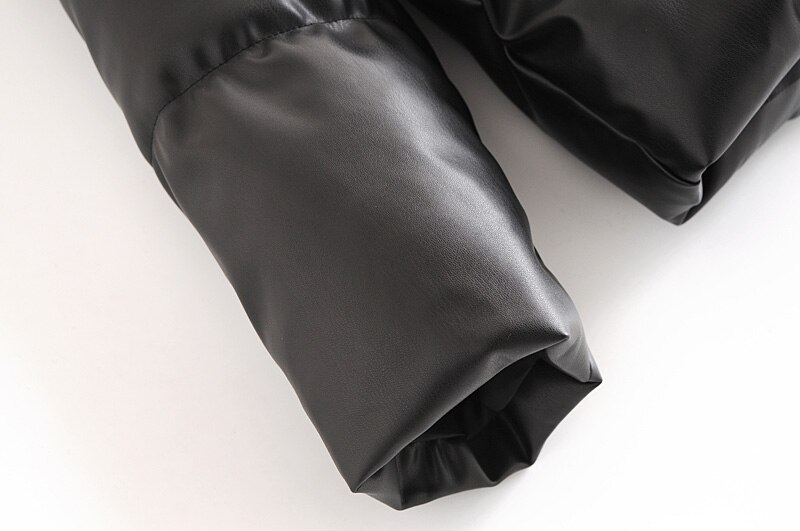 Women's PU Leather Parka Women's PU Leather Parka