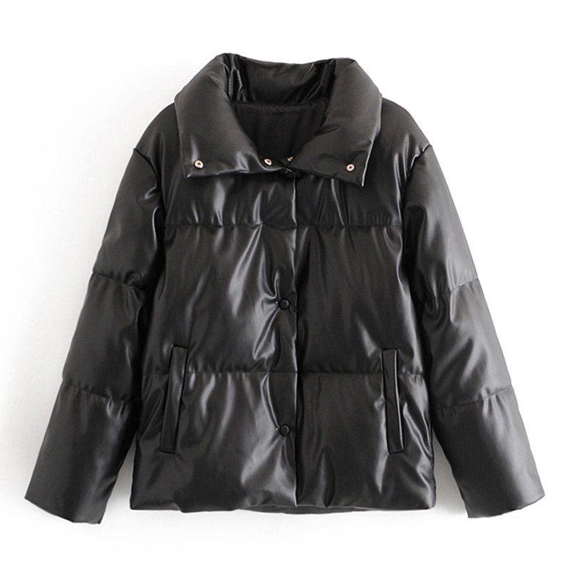 Women's PU Leather Parka Women's PU Leather Parka