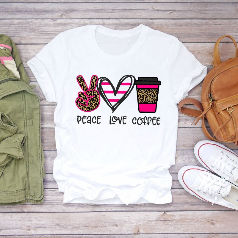 Women's Heart Printed O-Neck T-Shirt