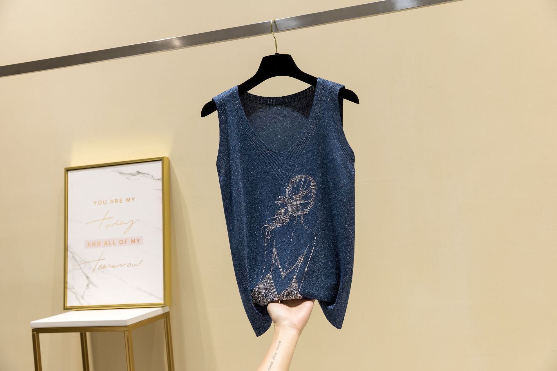 Women's Glitter Print Tank Top