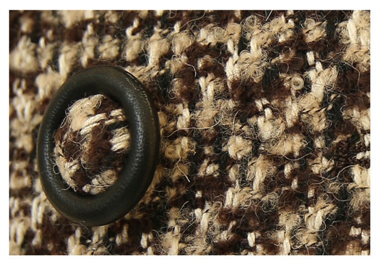 Women's Wool Melange Plaid Winter Coat