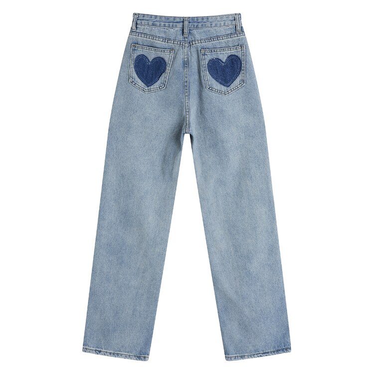 Heart Patched Jeans