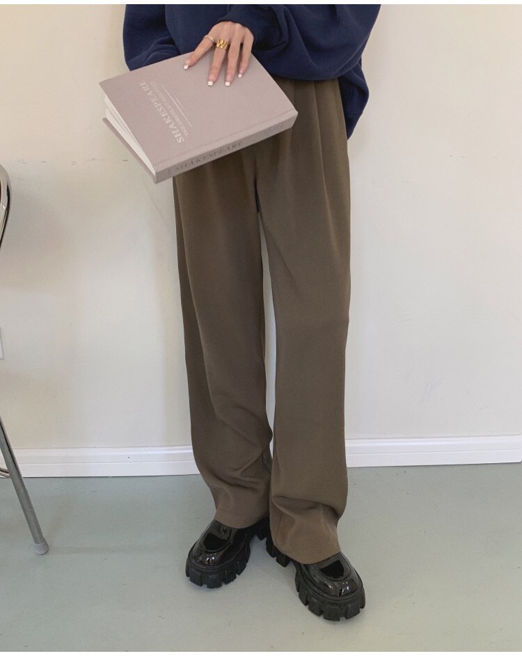 Women's High Waist Straight Leg Pants