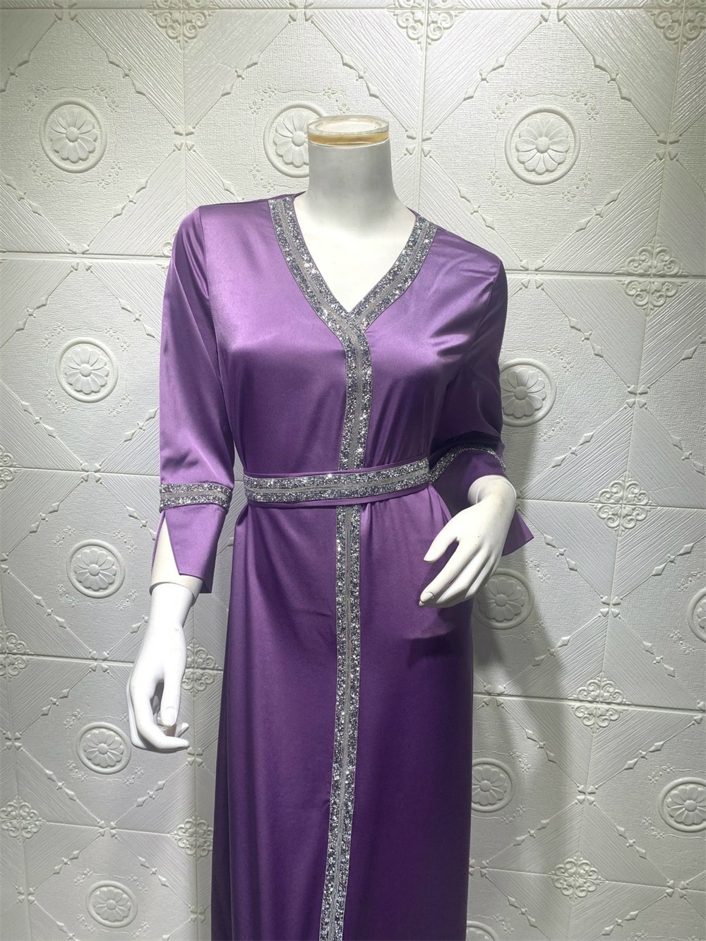 Women's Diamond Trim Maxi Dress